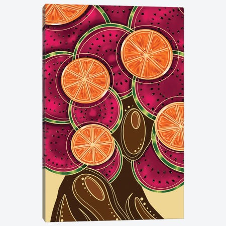 Fruity Fro Canvas Print #FRC47} by Colored Afros Art Canvas Art Print