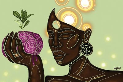 Pink Matter by NydiaDraws framed wall art