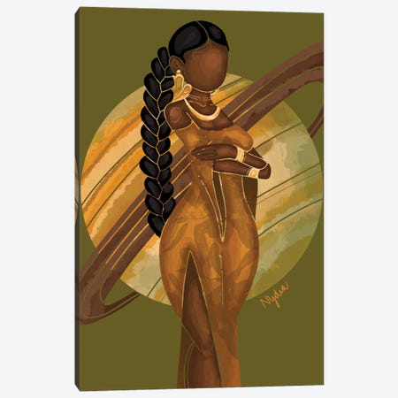 Capricorn Canvas Print #FRC4} by Colored Afros Art Canvas Print