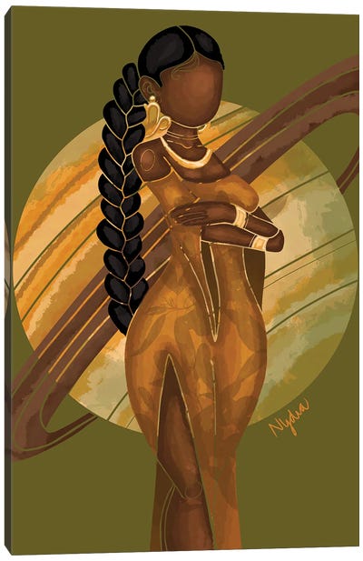 Capricorn Canvas Art Print - Colored Afros Art
