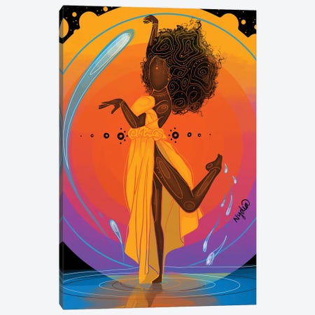 Energy Enchantress Canvas Print #FRC50} by Colored Afros Art Art Print