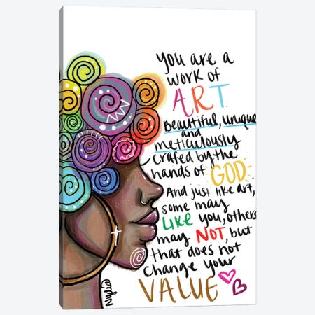 A Message Canvas Print #FRC51} by Colored Afros Art Art Print