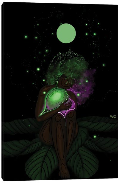 Firefly Canvas Art Print - Colored Afros Art
