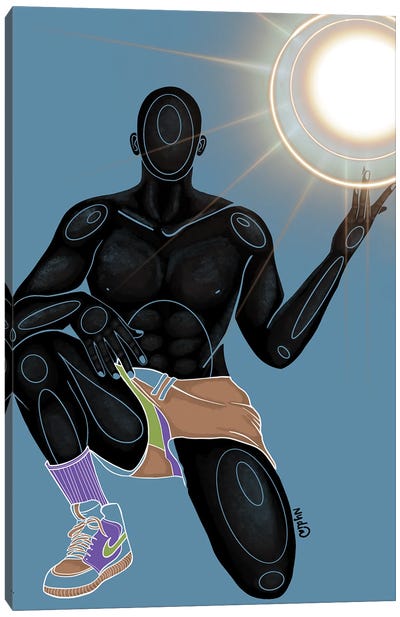 Harnessing The Sun Canvas Art Print - Black History Month