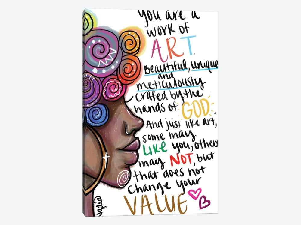 You Are A Work Of Art by NydiaDraws 1-piece Art Print