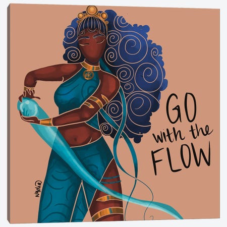 Water Canvas Print #FRC64} by Colored Afros Art Art Print