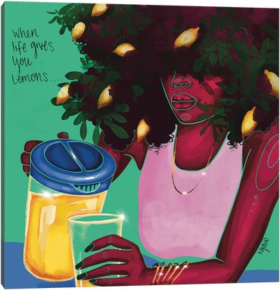 When Life Gives You Lemons Canvas Art Print - NydiaDraws