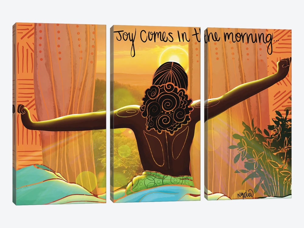 Joy by NydiaDraws 3-piece Canvas Print