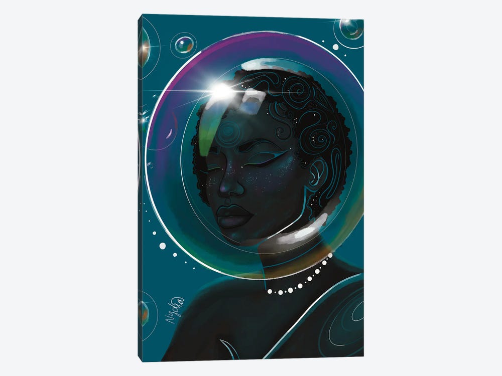 Bubbles by NydiaDraws 1-piece Canvas Art Print