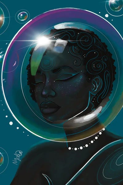 Afrofuturism: Bubbles by NydiaDraws