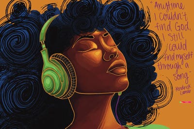 Music Heals by NydiaDraws framed wall art