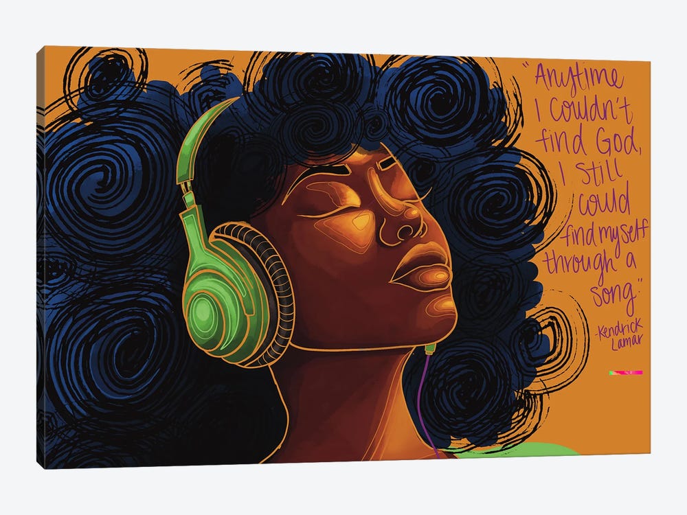 Music Heals by NydiaDraws 1-piece Canvas Print