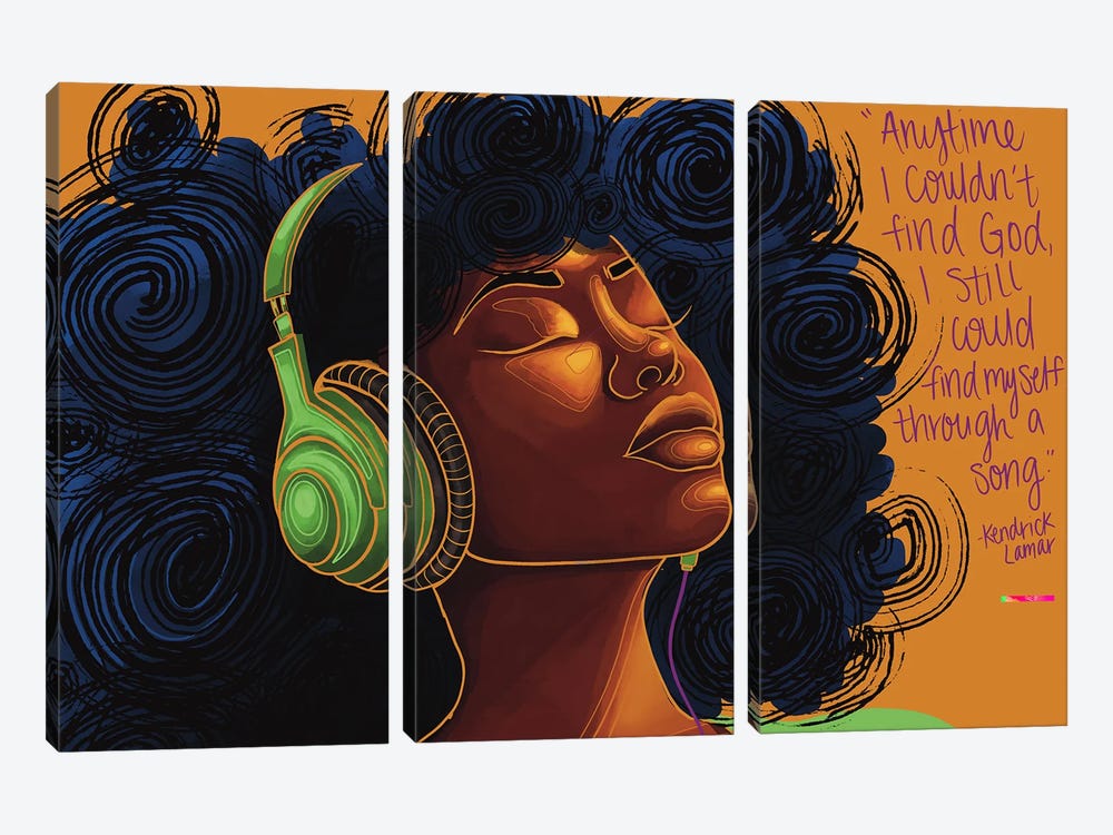 Music Heals by NydiaDraws 3-piece Art Print