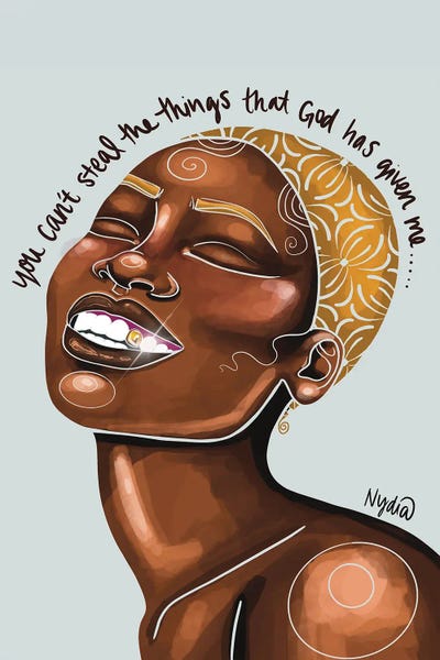 God Said Its Mine by NydiaDraws framed wall art