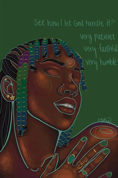 Im Trusting God by NydiaDraws framed wall art