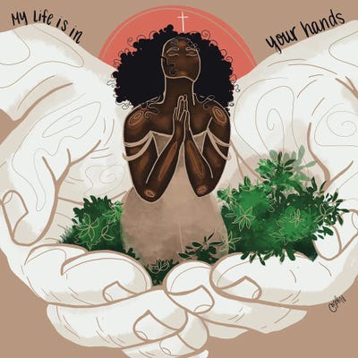 My Life Is In Your Hands by NydiaDraws framed wall art