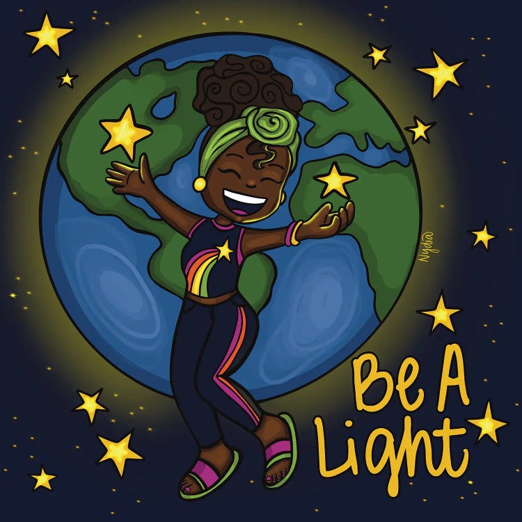 Be A Light by NydiaDraws wall art