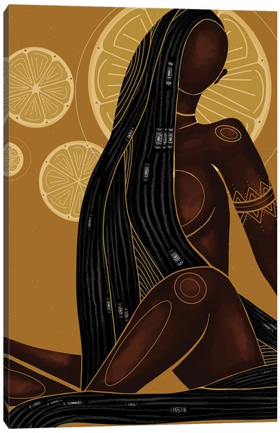 Lemonade Canvas Art Print - Colored Afros Art