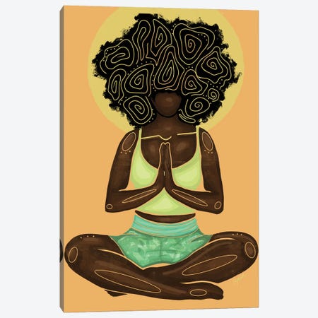 Meditation Canvas Print #FRC9} by Colored Afros Art Canvas Art