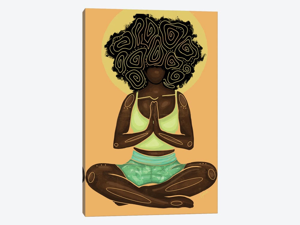Meditation by Colored Afros Art 1-piece Art Print