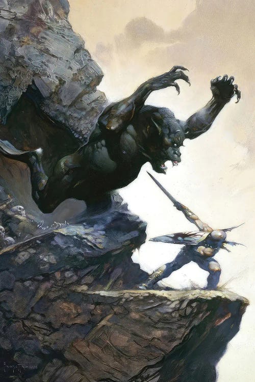 Cave Demon by Frank Frazetta wall art