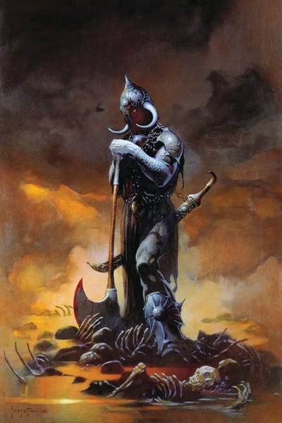 Death Dealer III O by Frank Frazetta multi panel art
