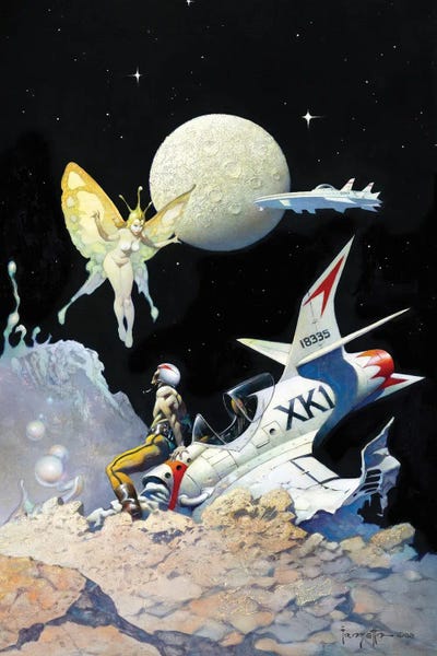 Encounter II by Frank Frazetta multi panel art