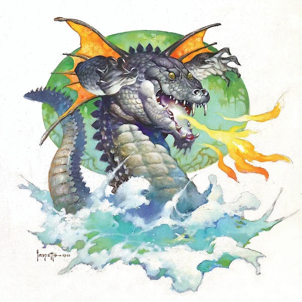 Alligators & Crocodiles: Flying Alligator by Frank Frazetta