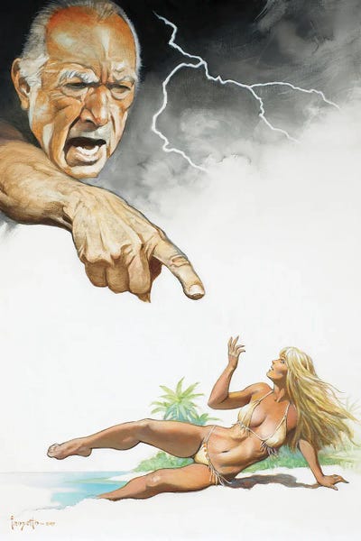 Ghosts Dont Do It by Frank Frazetta multi panel art