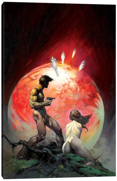 Red Planet Canvas Art Print - Frank Frazetta