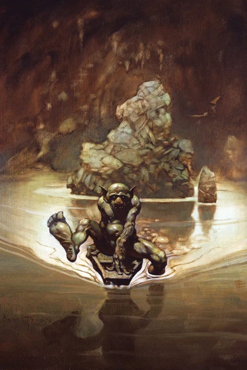 Gollum II by Frank Frazetta wall art