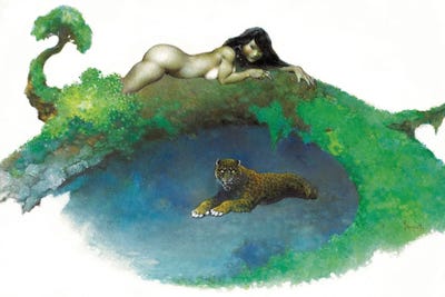 Hide And Seek by Frank Frazetta canvas print