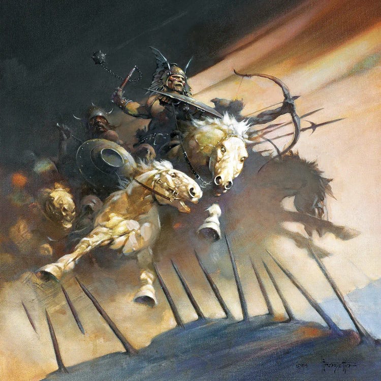 Huns by Frank Frazetta wall art