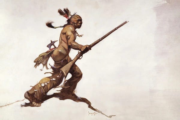 Native American Décor: Indian Brave by Frank Frazetta