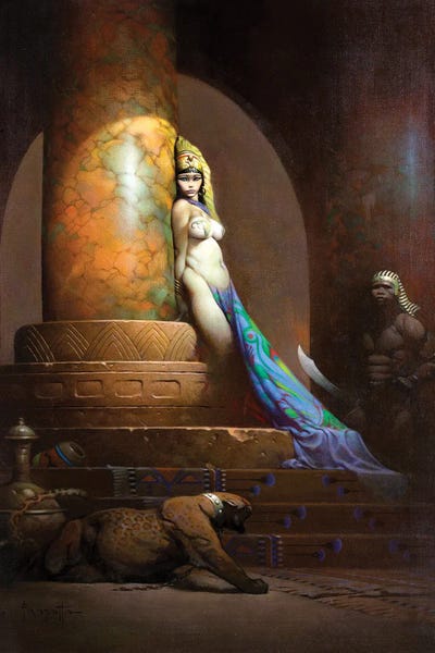 Jaguars: Egyptian Queen by Frank Frazetta