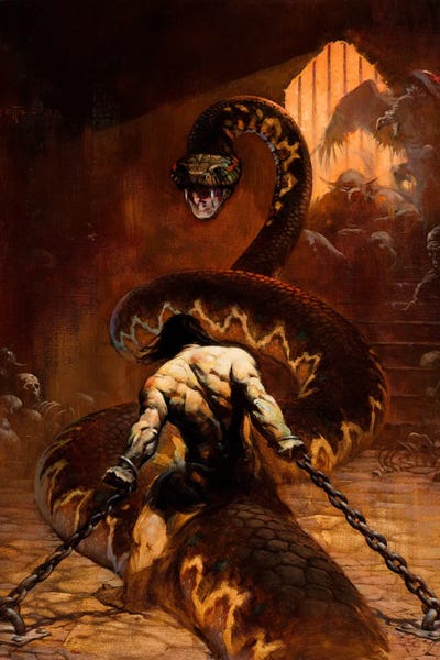 Snakes: Chained by Frank Frazetta