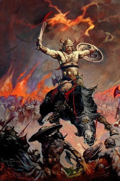 Frank Frazetta: The Berserker by Frank Frazetta