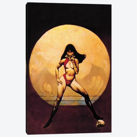 Vampirella Canvas Print #FRF27} by Frank Frazetta Canvas Artwork