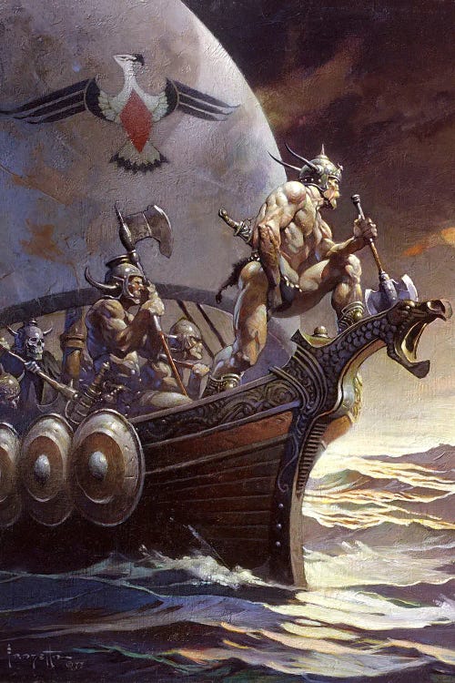 Kane On The Golden Sea by Frank Frazetta wall art