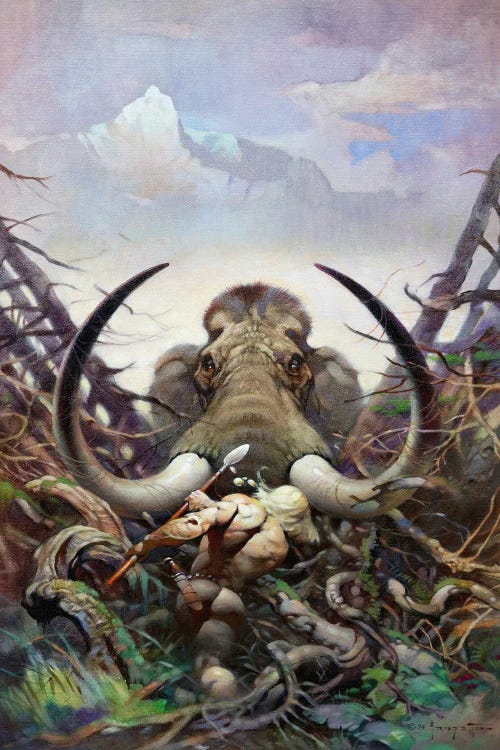 The Mammoth by Frank Frazetta wall art