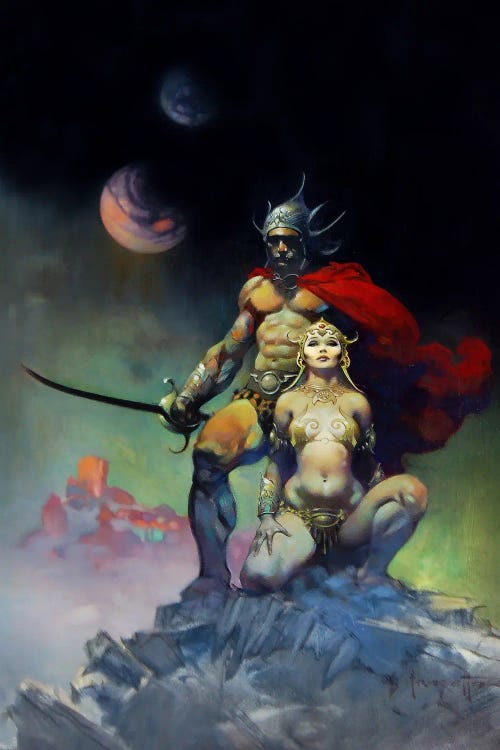 Swords Of Mars by Frank Frazetta wall art