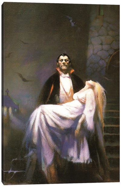 Dracula's Bride Canvas Art Print - Couple Art