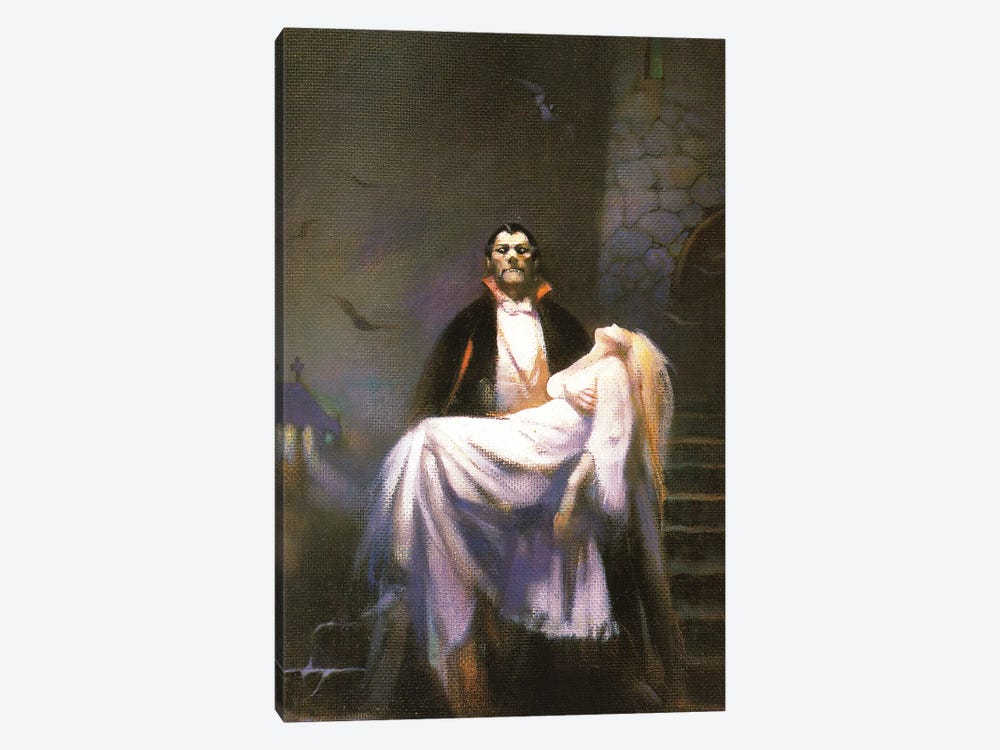 Dracula's Bride by Frank Frazetta 1-piece Canvas Print