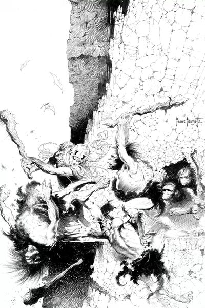 Buck Rogers by Frank Frazetta framed wall art