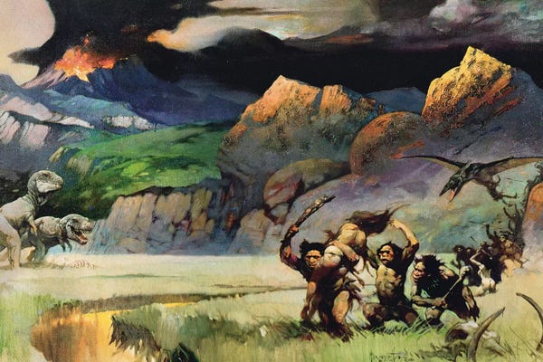 Prehistoric Animals: Lost World by Frank Frazetta