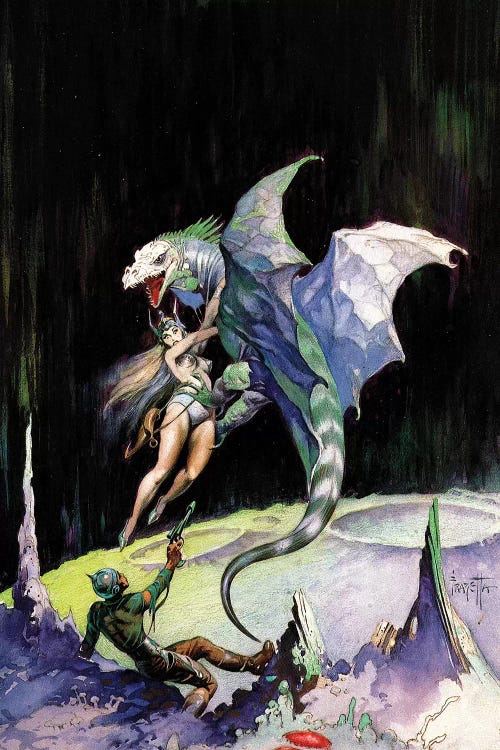 Neptune's Dragon by Frank Frazetta wall art