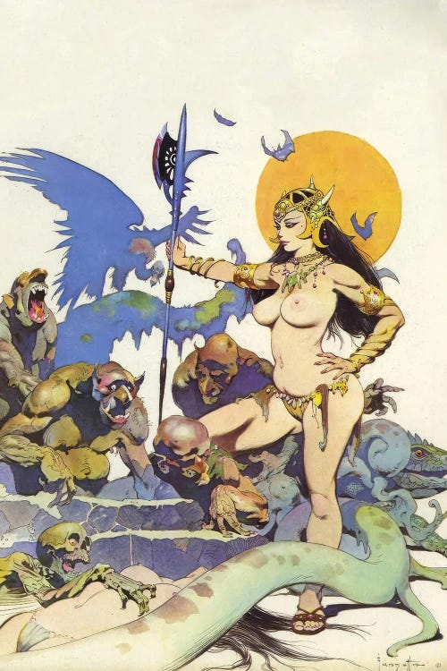 Ghoul Queen by Frank Frazetta wall art