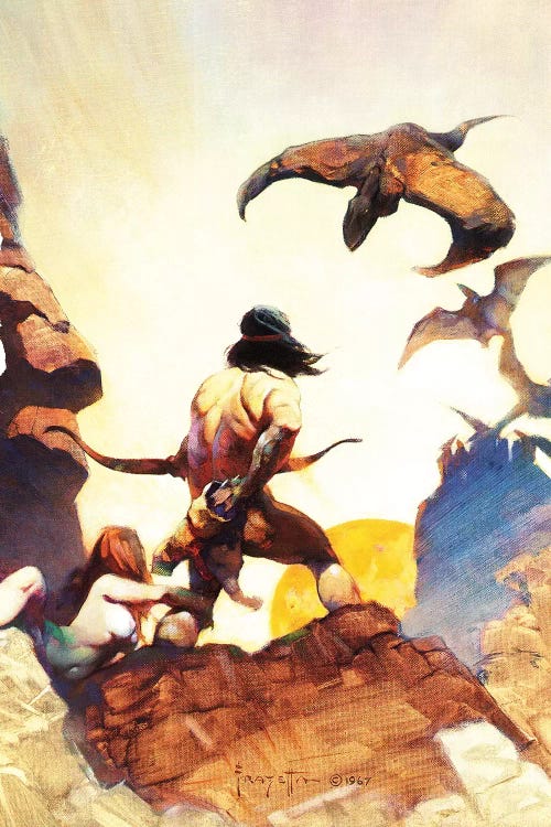 Prehistoric Times by Frank Frazetta wall art