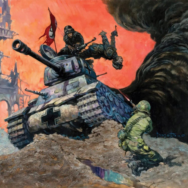 Blazing Combat IV by Frank Frazetta wall art