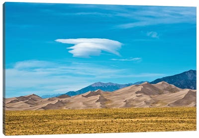 USA, Colorado, Alamosa, Great Sand Dunes National Park and Preserve II Canvas Art Print - Desert Landscape Photography